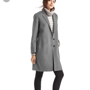 Gap grey wool coat pea coat trench coat xsmall